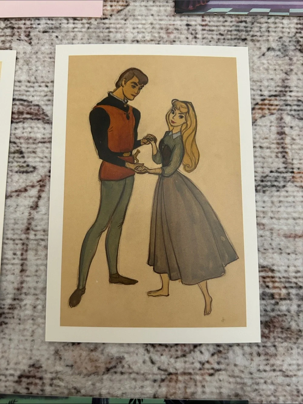 Disney Sleeping Beauty Aurora Postcard Set of 8 Vintage Collectible Art Cards